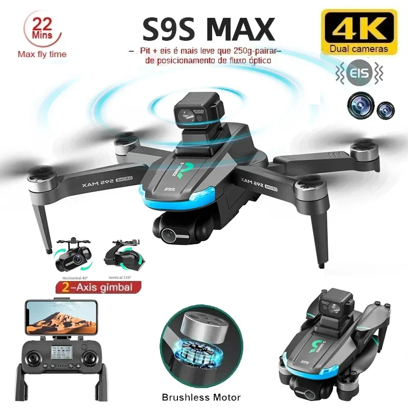 NEW S9S MAX MINI Drone 4K 2-Ax - Drone Gimbal Brushless のレビューと価格