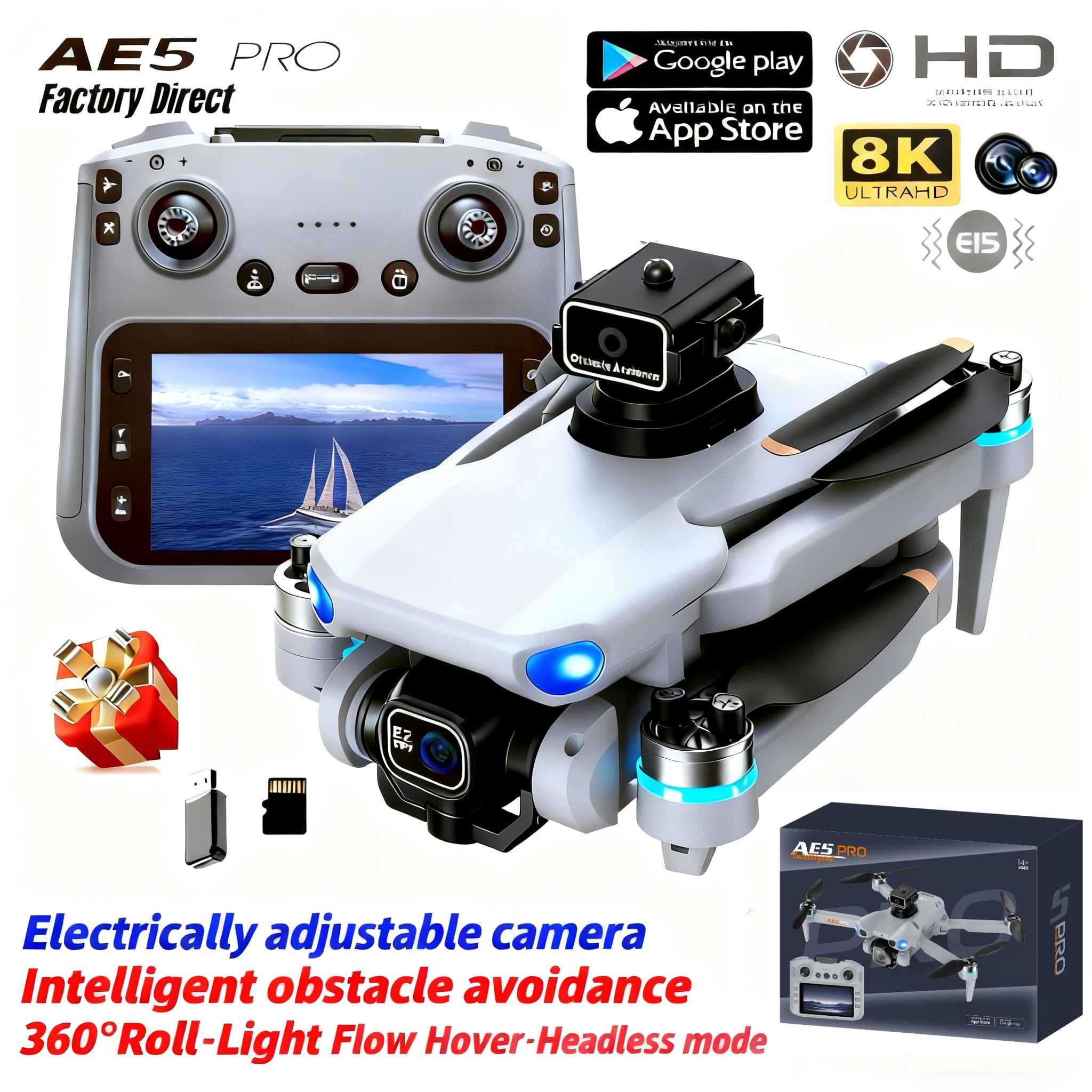 2026 New AE5 Pro Drone 8K HD 4 - Drone Gimbal Mount のレビューと価格