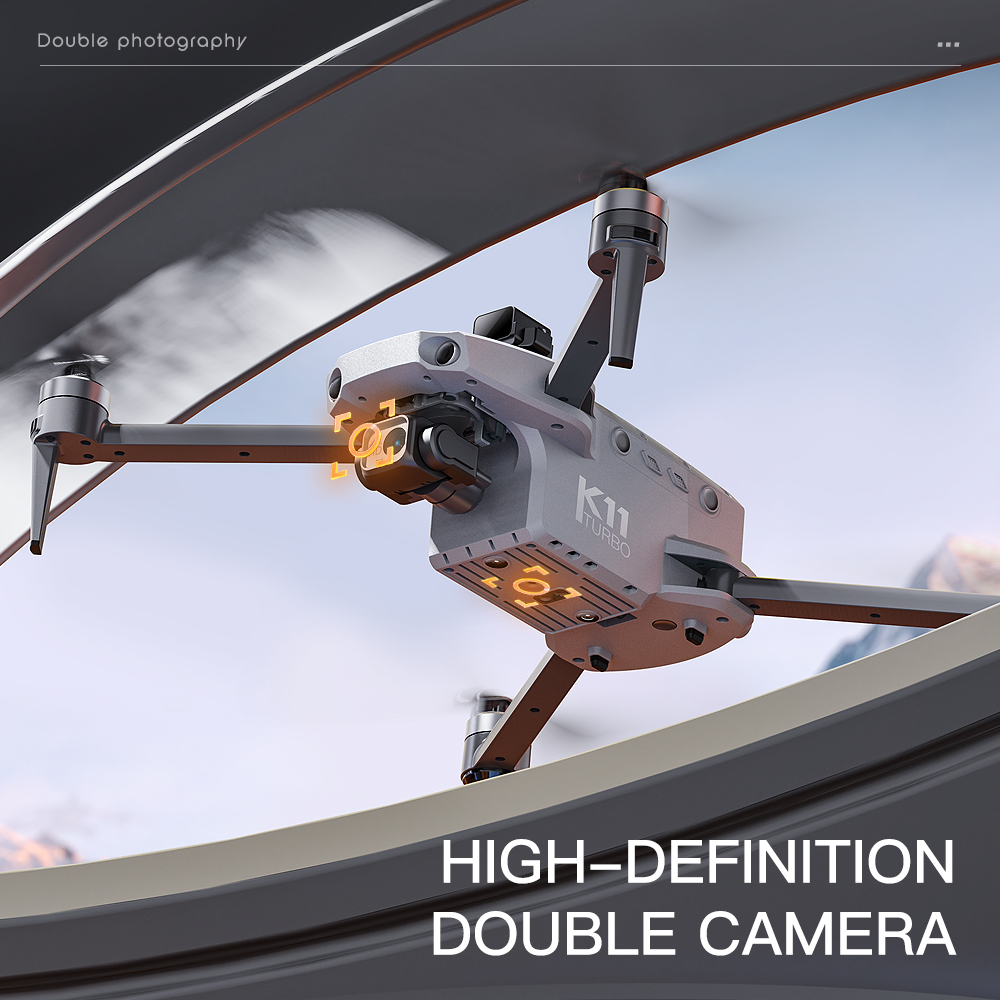 K11 Tubro Dual Camera GPS Dron - Drone Gimbal Mount のレビューと価格