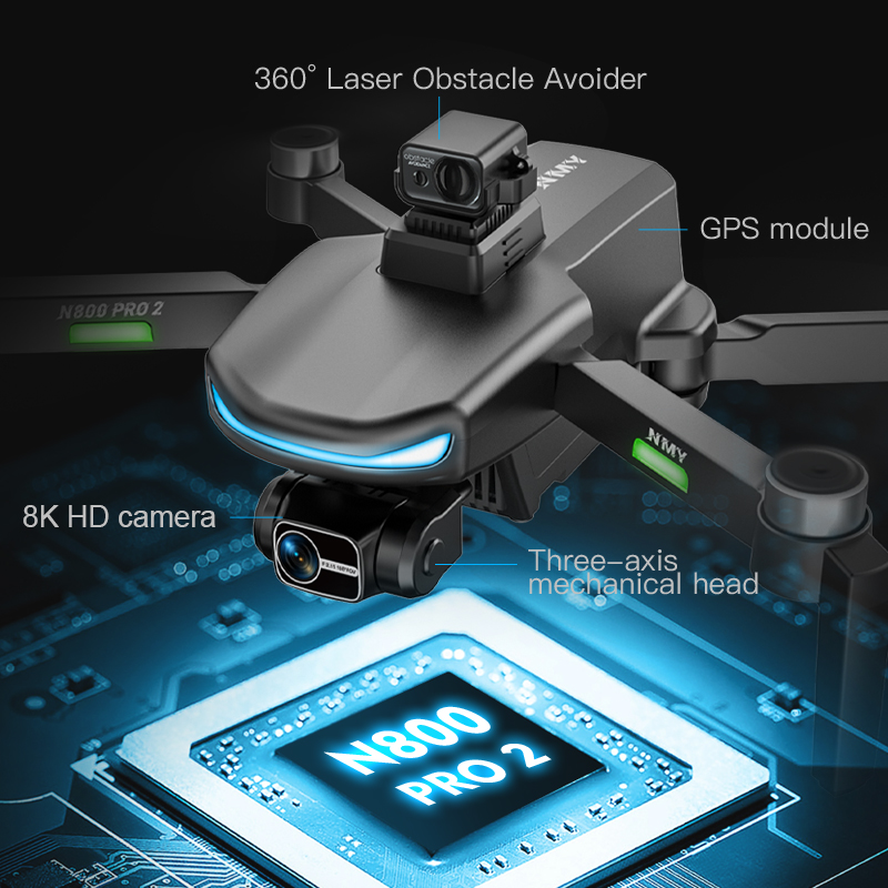 N800 PRO 2 GPS Drone Professio - Drone Gimbal 2 Axis のレビューと価格