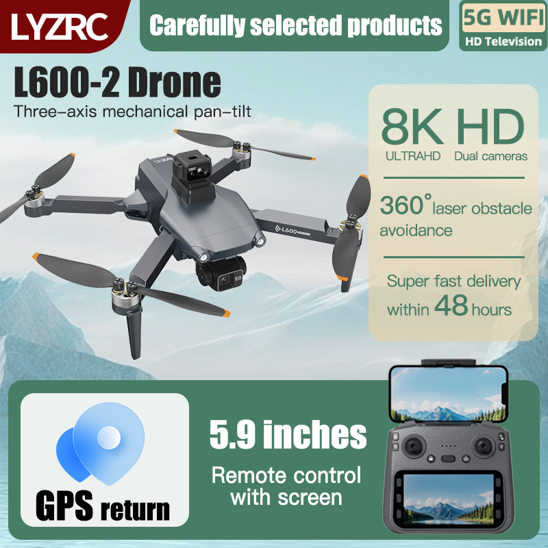 LYZRC L600-2 MAX GPS Drone 3-A - Drone Gimbal 2 Axis のレビューと価格